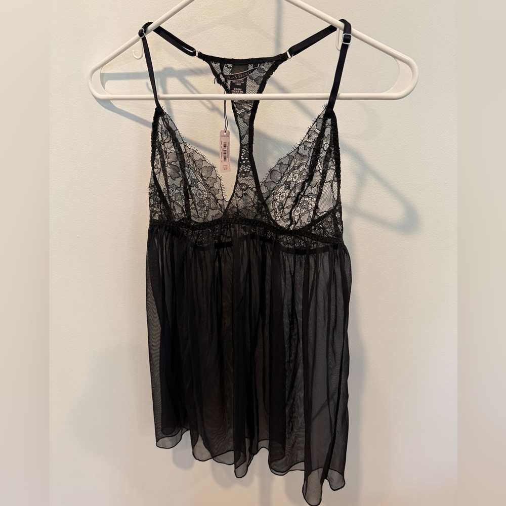 Victoria's Secret Lace Black Chemise